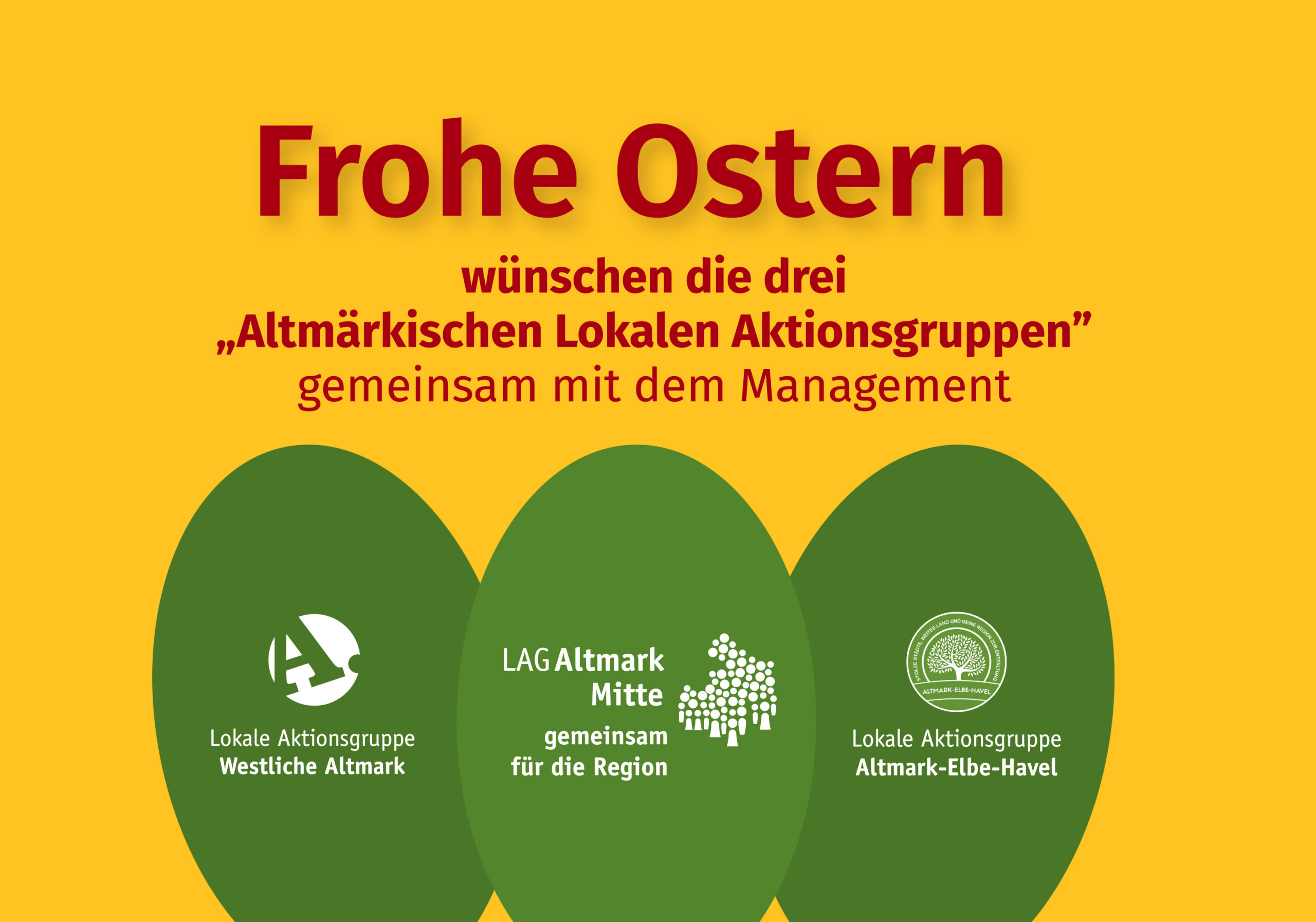 Der Vorstand und das Management wünschen FROHE Ostern